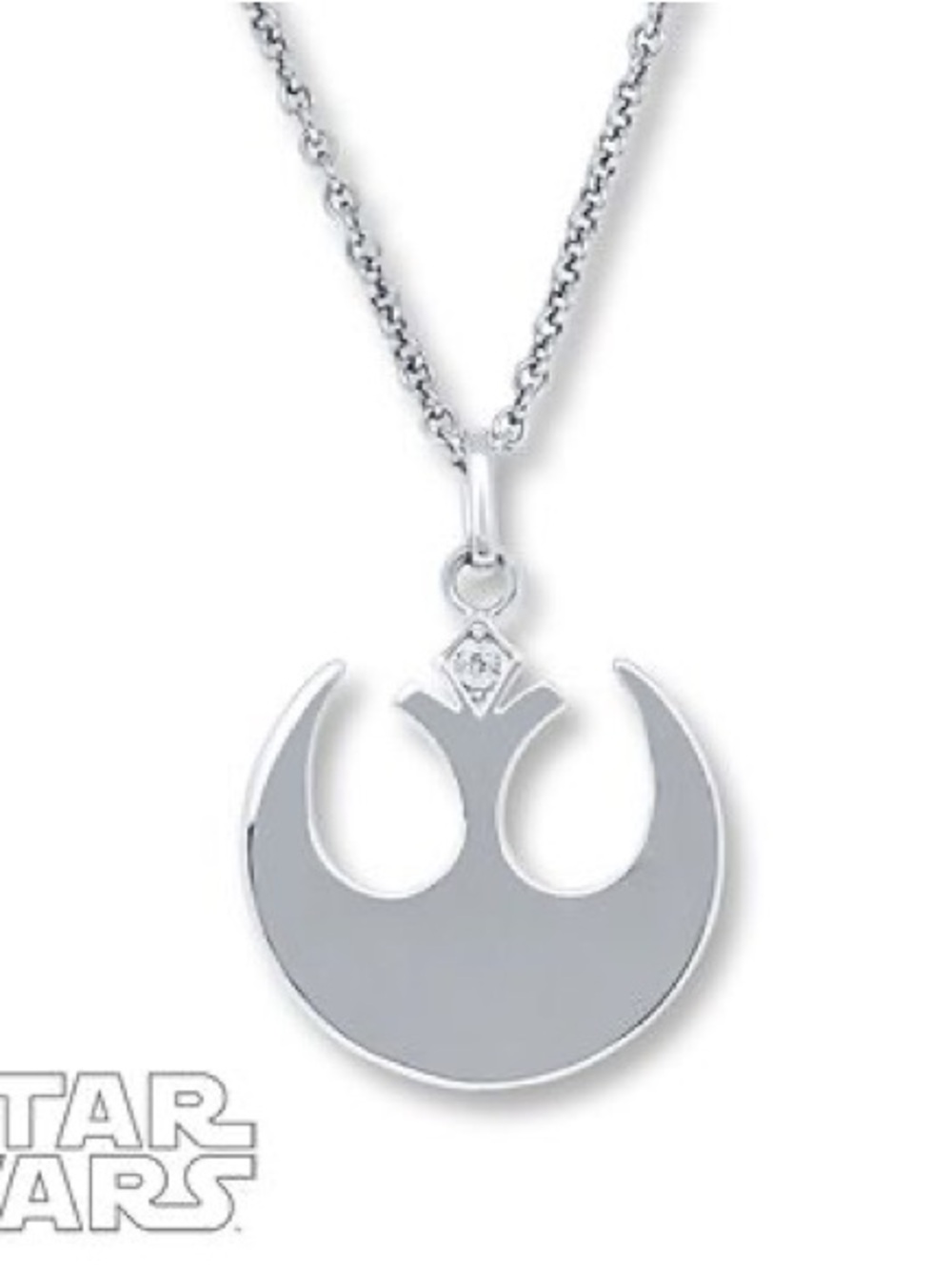 Kay’s Star Wars Silver Diamond Rebel Alliance Pendant Necklace